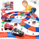 Kaekid Spider Race Track For Boys 3-8 212Pcs Race Car Track With 2 Spider Cars Diy Flexible Track Playset Toddler Toys Birthday s For Kids