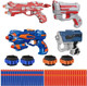4 Pack Blaster Set For Kids Ages 5+ 80 Foam Darts & 4 Wrist Bands Team Battle Toy - Christmas Birthday Easter Party