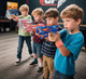 4 Pack Blaster Set For Kids Ages 5+ 80 Foam Darts & 4 Wrist Bands Team Battle Toy - Christmas Birthday Easter Party