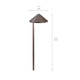 Kichler 15315Azt Six Groove Path & Spread 1-Light 12V Textured Architectural Bronze