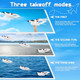 Tri-Phibian Rc Plane For Land Sea & Air 2 Channel Amphibious Glider With 2 Batteries 2.4Ghz Rtf For Adults & Kids Beginners
