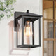 Laluz Outdoor Porch Wall Mount Lighting Anti-Rust Exterior Wall Light Fixture With Clear Glass Weather-Proof Outdoor Wall Sconce Lighting Black Outside Wall Lantern For Patio Garage Yards