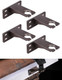 Leonlite Gutter Mount Bracket For Low Voltage Led Spotlight 1/2" Npt Standard Thread Aluminun Mount Bracket For Landscape Light Accent House Walls Eaves Bronze Pack Of 4