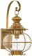 Livex Lighting 2222-22 Outdoor Wall Lantern With Hand Blown Clear Glass Shades Flemish Brass