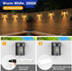 8 Pack Solar Fence Lights Deck Lights Solar Outdoor Lights Waterproof Patio Decor For Outside Yard Porch Driveway 3000K