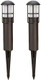 Maxxima Led Low-Voltage Landscape Light Fixture Garden Pathway Outdoor Lights 140 Lumens 3000K Warm White Hardwired Bollard Light For Yard 3W 12-24V Ac/Dc Weather Resistant Brown 2-Pack