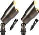 Led Spot Lights Outdoor Landscape Lighting 107 (2 Pack) – Solid Brass Spotlight Led Yard Lights Security Landscape For Beautiful Bright Long Lasting Home Garden Patio Area Deck Lighting (No Bulb)