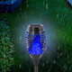 Blue Solar Flame Light Outdoor 4Pack Flickering Flame Torch LightOutdoor Waterproof Garden LightsSolar Torches For Outside Decor Decorations Yard Patio Pathway