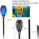 Blue Solar Flame Light Outdoor 4Pack Flickering Flame Torch LightOutdoor Waterproof Garden LightsSolar Torches For Outside Decor Decorations Yard Patio Pathway