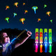25 Packs Led Flying Toys Set With Whistle25 Rocket Slingshot+25 Glow Arrow Helicopter For Summer Outdoor Camping Toys Game Led Slingshot Toy For Kids Glow In The Dark Party Supplies 8-124-8