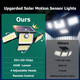 4500Lm Solar Lights Outdoor 4 Adjustable Heads Motion Sensor Lights 3 Mode 6500K Ip65 Waterproof Solar Security Wall Lights Remote Control Flood Lights Graden Outside Backyard 2 Pack