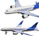 Otonopi Airplane Toys Bump And Go Airlines Die Cast Metal Model Plane Toy With Lights And Sounds For Kids Blue