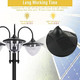 Outsunny 74.5" 3-Head Solar Lamp Post Street Light With Planter Automatic-On 6 Hour Max Outdoor Ready Led Lighting Black