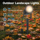 Outdoor Landscape Lighting - 6Pack Outdoor Spot Lights With Connectors & Transformer For Yard Plant Lawn Tree Flags House Garden Fence - 7W Warm Yellow 3000K Spotlights With Ip65 Waterproof