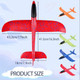 4Pcs Foam Airplane Toys 17Inch Throwing Foam Plane For Outdoor Sport Game 2 Flight Mode Glider Airplane Flying Toy With Rubber String Launch s For 3 4 5 6 7 8 9 Years Old Boys Girls