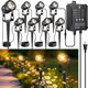 Plug And Play Low Voltage Landscape Lighting Kit 8-Pack Wired Landscape Lights With Smart Transformer And 52Ft Cable Warm White Waterproof Outdoor Led Spotlights For Yard Garden Pathway Tree