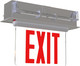 Rp Lighting 14-Inch Red Led Recessed Single-Face Exit Sign With White Housing White Clear Rp Lighting 14-Inch Red Led Recessed Single-Face Exit Sign With White Housing White Clear