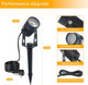 6W Led Landscape Spotlights3000K Warm White Low Voltage Landscape LightingIp65 WaterproofFor Outdoor LandscapeYardGardenHoliday Decoration (2 Pack)