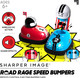Sharper Image Road Rage Rc Speed Bumper Cars Mini Remote Controlled Ejector Vehicles 2 Player Head To Head Battle Crash Into Opponents 2.4 Ghz Red And Blue Ages 6 And Up