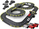 Slot Car Race Track Sets Electric Race Car Track SetToys For Ages 6-8 8-12 Dual Racing Game 2 Hand Controllers 2 Circular Viaduct Track 7.2M Long Track