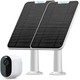 4W Solar Panel Charging Compatible With Arlo Essential Spotlight/Xl Spotlight With 13.1Ft Waterproof Charging Cable Ip65 WeatherproofIncludes Secure Wall Mount(2-Pack)(Micro Usb Type)