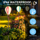 Solar Pathway Lights Outdoor - Hot Air Balloon Solar Lights Outdoor Waterproof For Outside Patio Pathway Garden Yard Path Walkway Fence Lawn Decor4 Pack