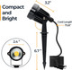 Led Landscape Lighting Warm White Spot Lights 5W 3000K Waterproof Outdoor Spotlight With Spiked Stand For Yard House Lawn Porch Us 3- Plug(4 Lights) Led Landscape Lighting Warm White Spot Lights 5W 3000K Waterproof Outdoor Spotlight With Spiked Stand For Yard House Lawn Porch Us 3- Plug(4 Lights)