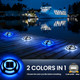 Solpex Solar Driveway Lights 12 Pack Solar Dock Deck Lights Outdoor Ip68 Waterproof Pathway Light Outdoor For Driveway Markers Fence Stair Step Dock(Blue & Cold White)