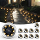 Solpex Mini Solar Ground Lights 10 Pack Solar Lights Outdoor Waterproof Pathway Lights Solar Powered Solar Garden Light Landscape Lighting For Yard Driveway Walkway (Cool White)