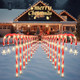 Solar Christmas Lights Outdoor Decorations 20 Pack Solar Christmas Candy Cane Lights With Snowflake Outdoor Waterproof Christmas Pathway Lights For Patio Garden Yard Street Park Holiday