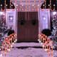 Solar Christmas Lights Outdoor Decorations 20 Pack Solar Christmas Candy Cane Lights With Snowflake Outdoor Waterproof Christmas Pathway Lights For Patio Garden Yard Street Park Holiday