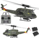 315Mm Uh-1 Remote Control Helicopter Aircraft For Adults Expert 6Ch C032 Rc Heli Maintain Altitude Brushless Motor/Optical Flow Positioning/Fly Upside Down 3D Rolling (Rtf 2Battery)