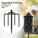 4 Pack Citronella Torches For Outside 16 Oz Outdoor Garden Torches With 5-Prong Grounded Stake 59 Inch Metal Torch For Home Décor Outside Torches For Backyard Garden Patio