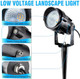 5W Led Landscape Lights Ac/Dc 12V-24V Outdoor Spotlight With Connectors Waterproof Warm White Low Voltage Landscape Lighting For Garden Yard Patio Pathway 2 Pack