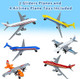 Toy Airplane 6 Pack Diecast Airplane Toy For Boys Age 3 4-7 8-12 Alloy Planes Model/Glider Planes/Airlines Plane Toys For Kids Birthday Cake Toppers Airforce Party Favors