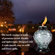Tewei 4 Pack Glass Table Top Light Torches For Outside Easy To Refill Glass Citronella Torches Outdoor Lanterns Wick And Cap Included Torch For Garden Patio Yard Party