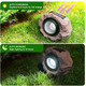 Timeflies Solar Rock Lights Outdoor 2 Pack Super Bright Solar Spot Lights Outdoor Ip65 Waterproof Solar Yard Lights Auto On/Off Garden Decor For Outside Paths Sidewalks Yards Landscapes Patios