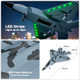 Rc Plane Remote Control Airplane Drone For Kids And Beginners F-22 Glider Fighter Jet Ready To Fly 2Ch 2.4Ghz Flying Toys With Led Lights 2 Takeoff Modes Auto Balance 2 Batteries