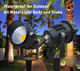 Led Outdoor Landscape Spotlight 120V 12W Waterproof Spot Lights For Yard House Garden Christmas Lighting Warm White 3000K 4 Pack