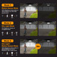 Ume Solar Outdoor Lights 302 Led 3000Lm Ip65 Waterproof Motion Sensor Outdoor Lights 3 Heads Solar Security Flood Lights 270 Wide Lighting Angle With 3 Modes For Garden Patio Yard - 2 Pack