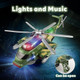 Helicopter Military Toy - Airplane With Lights And Music Bump And Go Airplane Toys For Toddlers Boys Girls 3-5 6 7 8 Years Old Vehicles Toy For Kids