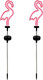 Pink Flamingo Solar Garden Stake Lights [Set Of 2] Outdoor Solar Pathway Light For Lawn Patio Yard Walkway Neon Pink Lighting (30" Height)