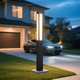 Pathway Lights Landscape Path Light 71 Inches Outdoor Floor Lamp Modern Bollard Lighting High Voltage Walkway Driveway Light Aluminum Ip54 Waterproof Led For Lawn Garden Patio Yard Decoration