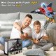 Foam Remote Control Airplane Drone For Kids Ages 8-12 Remote Control Jet With Lights 360° Flips Auto Hover Headless Mode One-Key Take Off & Landing Outdoor Flying Toy For Boys