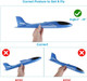 2 Pack Throwing Foam Airplanes 17.5 Inches 2 Flight Mode Glider Inertia Planes Model Manual Launch Epp Flying Aircraft Planes For Kids Outdoor Sport