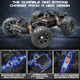 1:14 Scale All Terrain Rc Cars For Adults & Boys (Hs14323) Max Fast 40+ Kph 4Wd Off-Road Rc Truck For Snow & Sand & Mud 4X4 Waterproof Remote Control Car With 2 Rechargeable Batteries
