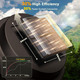 Xmcosy+ Solar Pathway Lights Garden Solar Lights 20 Lm Led Glass Water Lens Ip65 Waterproof Solar Powered Light For Outside Driveway Walkway Landscape Backyard Sidewalk (‎Black & Brown)