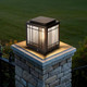 Outdoor Post Light Modern Column Lights Ip54 Waterproof Porch Fence Cap Lights Stainless Steel Post Cap Lantern E26 Pillar Lighting For Garden Flat Surface Patio 7.9" Landscape Lighting