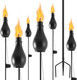 6 Pack Metal Torches For Outside d Metal Torches With 3-Prong Grounded Stake Extra-Large 58-Inch Citronella Torches For Party Patio Pathway (More Stable) 6 Pack Metal Torches For Outside d Metal Torches With 3-Prong Grounded Stake Extra-Large 58-Inch Citronella Torches For Party Patio Pathway (More Stable)