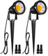 Zuckeo 5W Low Voltage Landscape Lights Led Landscape Lighting Outdoor Pathway Lights With Connectors Waterproof Aluminum Warm White Spotlights For Garden Yard Lawn Deck Driveway Floor Lighting(2Pack)